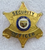Vintage 1940-50's State Of Arizona Security Officer Badge