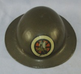 Mark 1 British Issue U.S. Doughboy Worn Helmet W/Period Painted Motor Transport Insignia