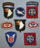 8pcs-WW2 Period U.S. Airborne Paratrooper/Glider Troops Patch Grouping