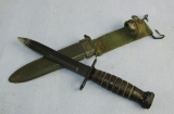 WWII Period M4 Bayonet For The M1 Carbine W/Scabbard-CAMILLUS