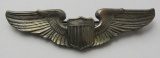 WW2 U.S. Army Air Force Full Size Pilot Wings-Sterling-90 Degree Pin Back W/Locking Clasp