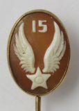 Scarce Homefront WW2 Period 15th Army Air Corp Sweetheart Cameo Stick Pin