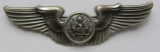 WW2 U.S. Army Air Corp Full Size Air Crew Wings-Pin Back W/Locking Clasp-Sterling