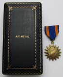 WW2 U.S. Army Air Corp Air Medal With Case-Slot Brooch