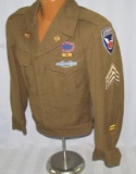 WWII Period 11th Airborne Enlisted Ike Jacket With 127th Engineers Oval