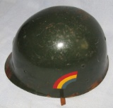 WW2 U.S. M1 Helmet Liner W/Occupation Period 42nd Division 107th Inf. Rgt. Decals-Scarce Maker