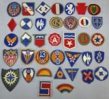 37pcs-Original WW2 embroidered Cut Edge Patches-A few Are Uncommon