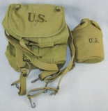 1942 dated U.S. Soldier Combat Back pack W/Mess Kit-1944 Dated Canteen-1942 Cover