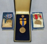 WW2/Later Selective Service Medal W/Case-WW2 Victory/Vietnam Period American Campaign Medals