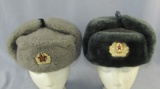 2pcs-Cold War Era  Russian Soviet Winter Ushanka Hats