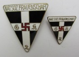 2pcs-WW2 Period Frauenschaft Membership Badges-Both Are Maker Marked