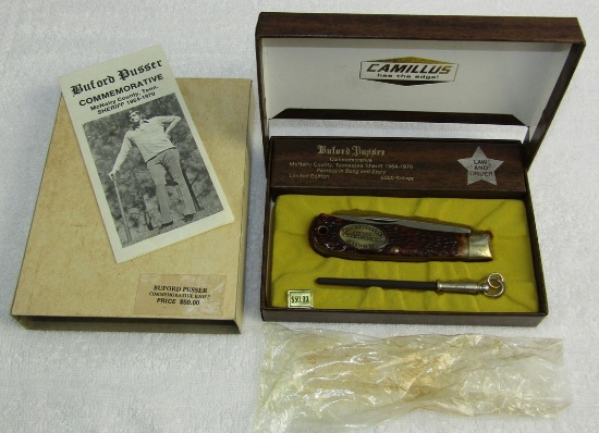 Scarce 1st Version Buford Pusser Limited Edition No. 10 2 Blade Pocket Knife By Camillus