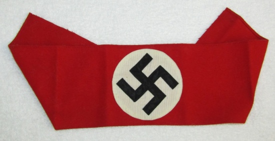 Early Multi Piece Construction Wool NSDAP Armband With RZM Paper Label