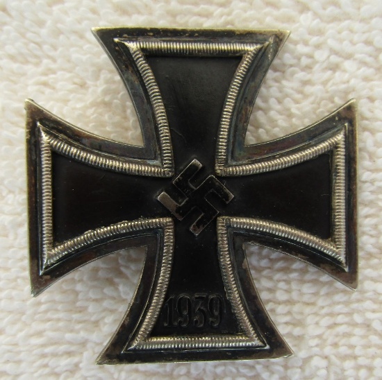 WWII Iron Cross 1st Class-3pc Construction High Relief Swastika-Juncker?