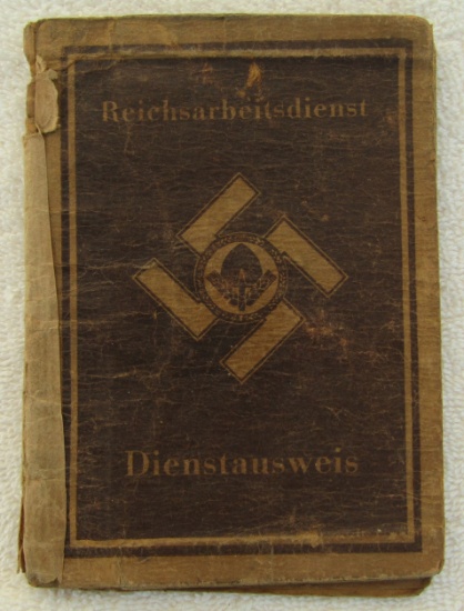 RAD Lower Ranks Dienstausweis Work Book-Has Several Stamped Entries
