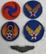 WW2 U.S. Army Air Force 8th AAF/HQ Patches-Sterling Full Size Pilot Wings-NS MEYER