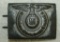 Mid War Steel SS Buckle For EM-Rare To Find Maker Marked 