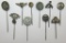 10pcs-Original Third Reich Period Stickpins-Knurled Pins-Some With Maker Marks