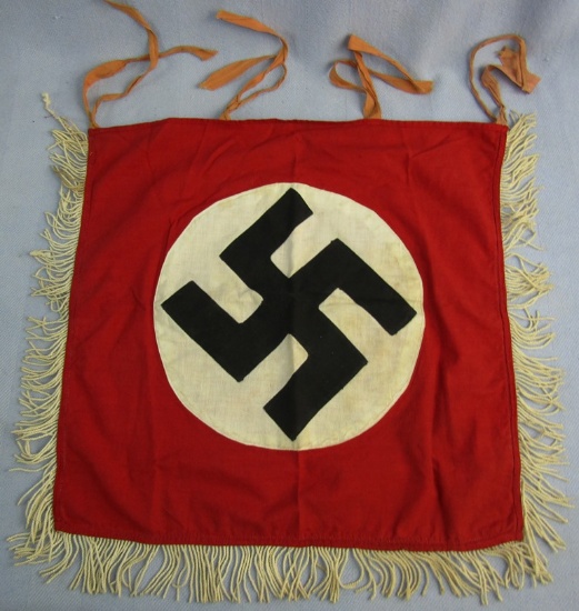 Multi Piece Constructed NSDAP Trumpet Banner? Dbl Sided With Fringe