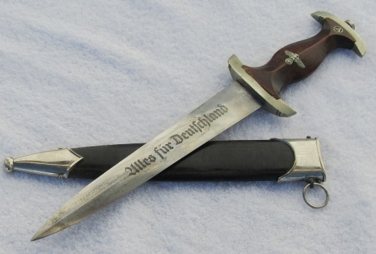 NSKK Dagger With Scabbard-Early Maker "GEBRUDER HELLER-SCHMALKALDEN"