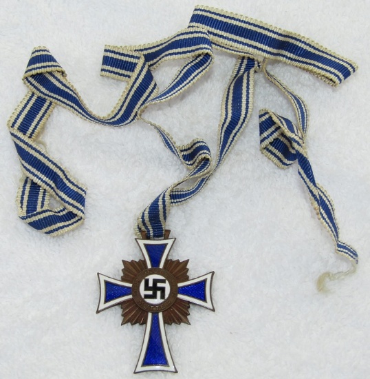 German Mothers Cross In Bronze With Full Length Ribbon