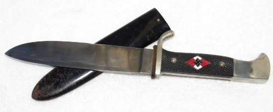 Hitler Youth Knife With Scabbard-Late War Example-No Maker Mark-Period Original
