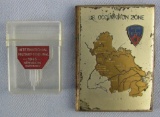 2pcs-Rare Nurnberg War Crime Trials 1st Infantry Division Trial Guard Soldier's Cigarette Cases.