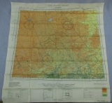 WW2 Period USAAF CBI Theater Silk  Escape/Evasion Double Side Map-JEHOL/MUKDEN