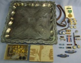 U.S. Army Korean War Veteran Insignia/Silver Presentation Tray Group-Named-3rd Army G-1 Sector