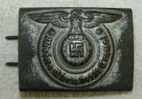 Mid War Steel SS Buckle For EM-Rare To Find Maker Marked 