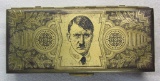 Scarce Tin Litho Humidor With Adolf Hitler Graphic