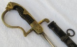 Early WW2 German Artillery Officer's Lion Head Sword With Scabbard