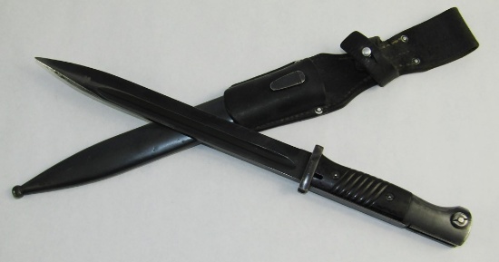 Matching Number K98 Bayonet And Scabbard- "E.uF. Horster 1938" Leather Frog Is Present