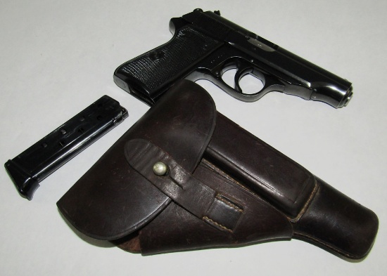 1938 Production Walther PP 7.65 Cal. Pistol W/1939 SS Shooting Award Engraving-AKAH Holster