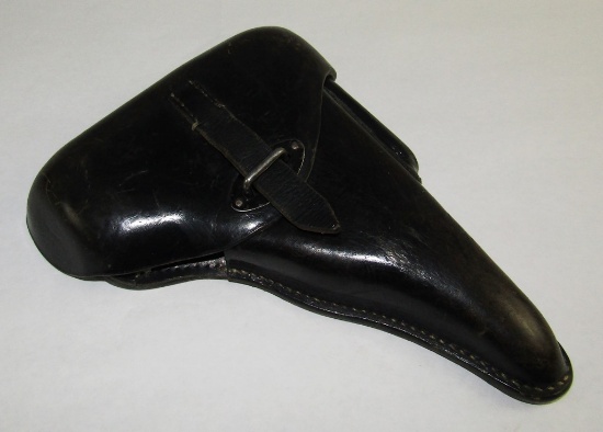 1943 Dated P38 hard Shell Leather Holster- "ewx" Modified For Quick Pistol Access