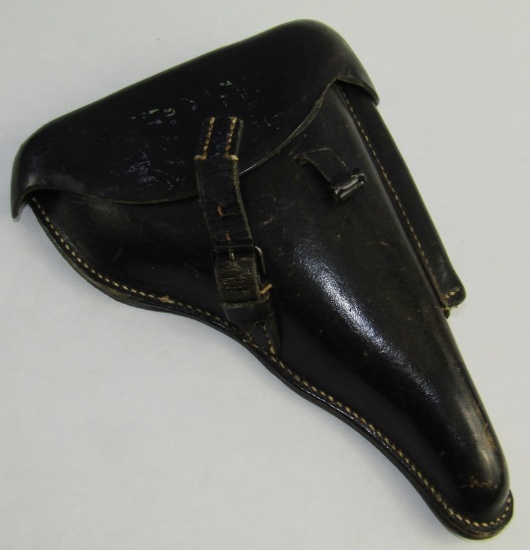 1941 Dated Black Finish Leather P08 Luger Holster