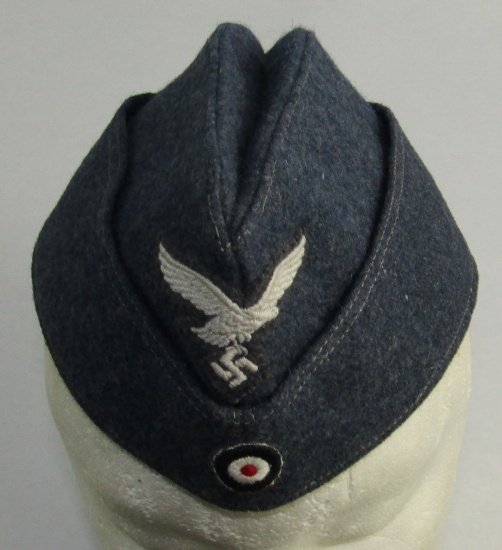 Excellent Condition Luftwaffe Enlisted Man's Overseas/Garrison Cap-Maker Stamped/1942 Dated