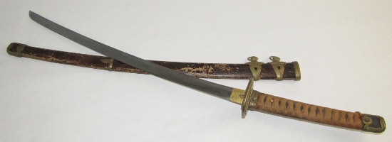 WW2 Era Japanese Naval Officer's Kai Gunto Sword-Signed Tang