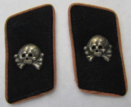 Matching Pair Panzer Wrapper Collar Tabs For EM-Uniform Removed