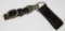 Black leather SS Dagger Hanger With Belt Loop-Hanger Is 