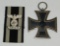 Rare Prinzen Size 2nd Class Spange On WW1 EK Ribbon-WW2 Iron Cross Without Ribbon