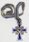 Full Size Mother's Cross In Silver With Full Length Ribbon