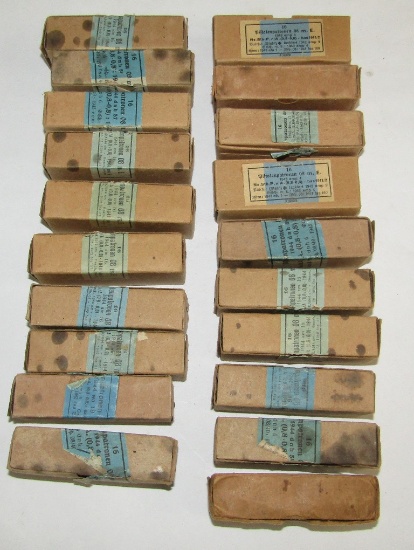 20 16ct Boxes  WW2 Period 9mm P08/P38 Ammo