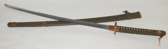 WW2 Era Japanese Army Officer's Type 98 Shin Gunto Samurai Sword-Signed "Nagamitsu"