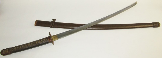 WW2 Era Japanese Army Officer's Type 98 Shin Gunto Samurai Sword-Signed "Kakei Kiyohisa Saku"