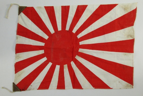 Scarce WW2 Period Imperial Japanese Navy Rising Sun Flag-Excellent Display Size