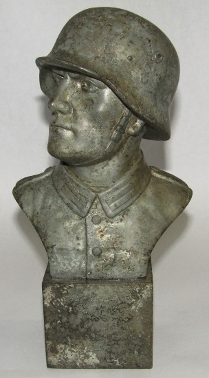 Pre/Early WW2 Period German Soldier Sculpture-White Metal Alloy