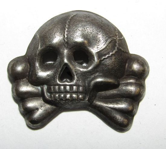 1st Type "Danziger" Totenkopf Skull For The SS Visor Cap-"Berlin Cache" Variant 1 (1st Example)