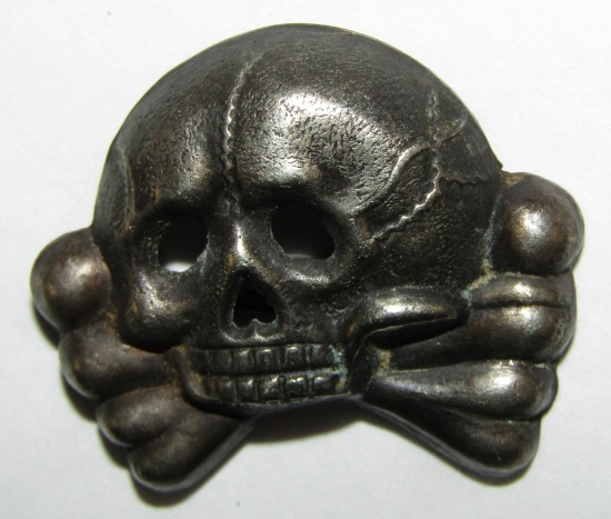 1st Type SS Jawless Totenkopf Skull For The SS Visor Cap-"Berlin Cache" Variant 1 (2nd Example)