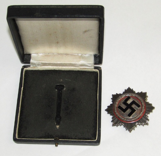 Rare Light Version German Cross In Silver With Original Case Of Issue-Maker "20" C.F. Zimmermann
